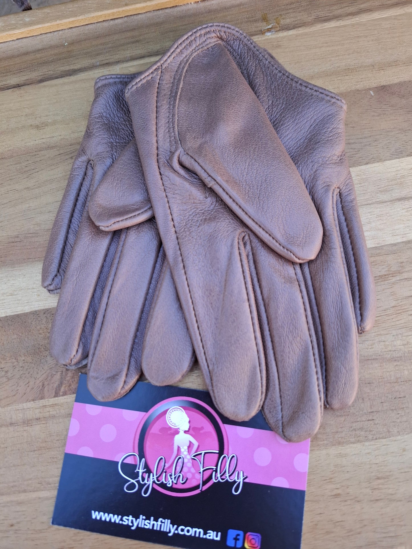 HALF PALM GLOVES (GENUINE LEATHER) - 25 colours available