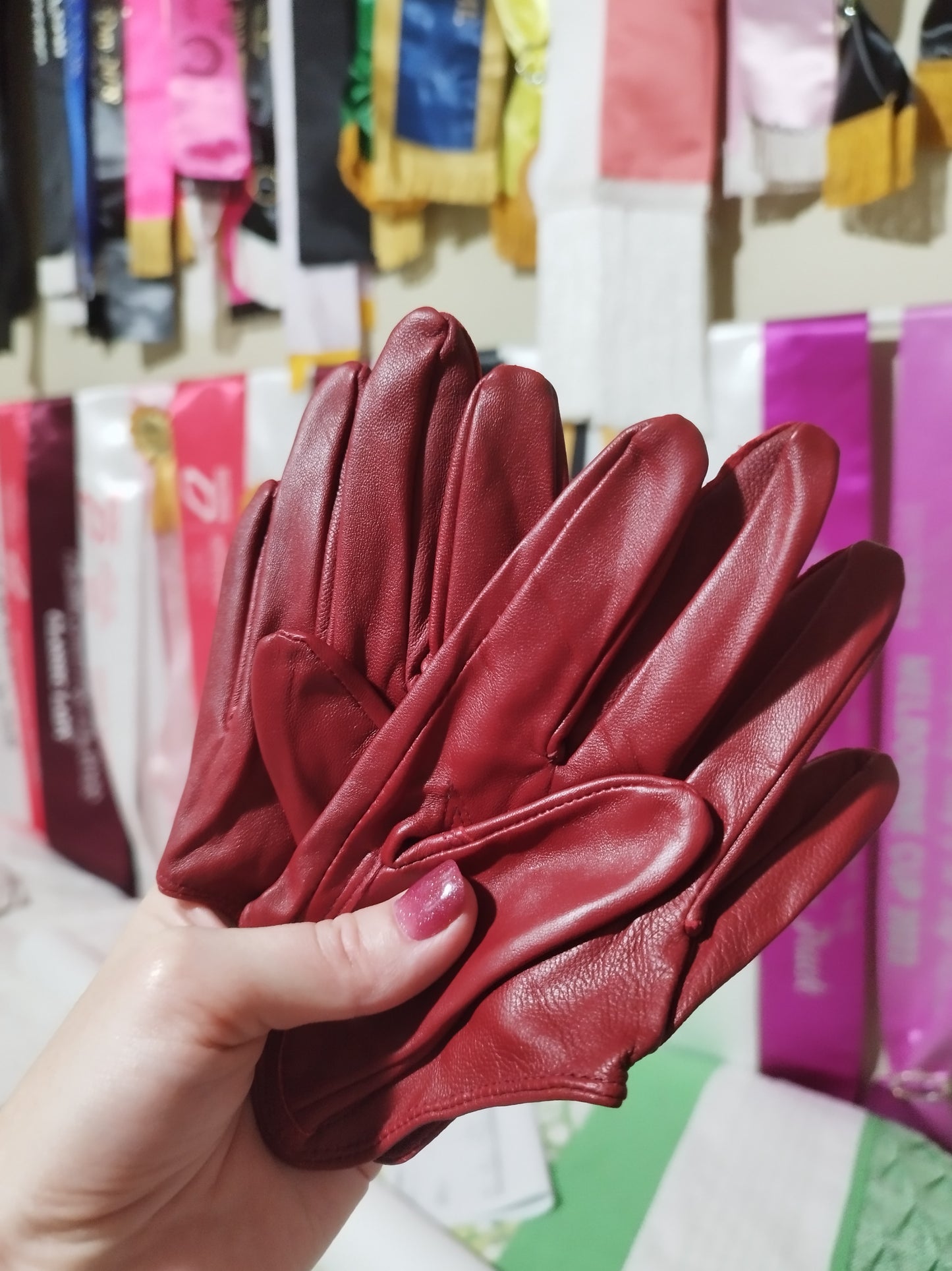 HALF PALM GLOVES (GENUINE LEATHER) - 25 colours available