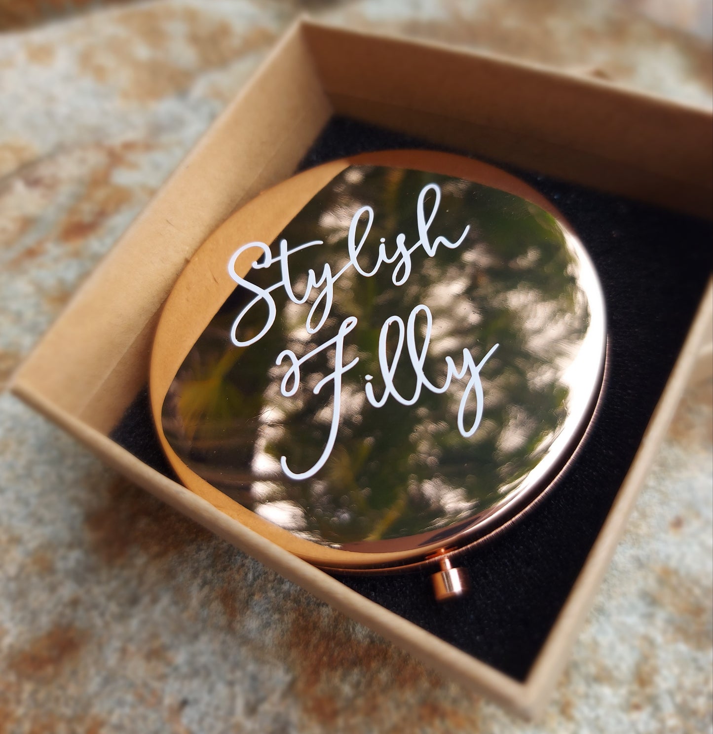 ROSE GOLD MIRROR COMPACT