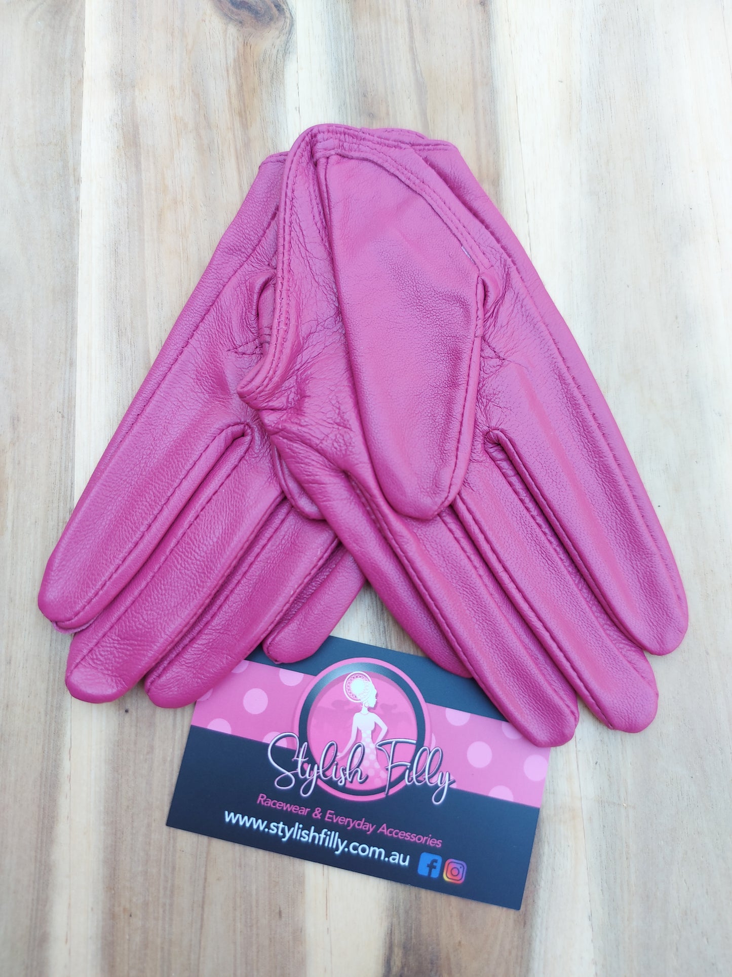 HALF PALM GLOVES (GENUINE LEATHER) - 25 colours available